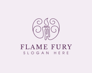 Flame Candle Wax logo design