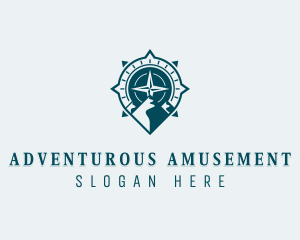 Traveler Adventure Compass logo design