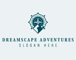 Traveler Adventure Compass logo design