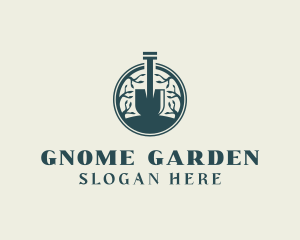 Landscaping Shovel Gardener logo design