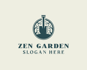 Landscaping Shovel Gardener logo design