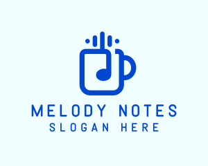 Musical Cup Note logo design