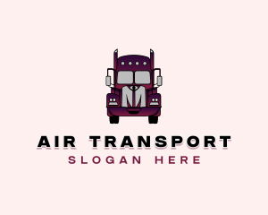 Trailer Truck Haulage Transport logo design