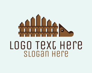 Board - Hedgehog Backyard Fence logo design
