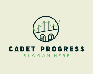 Progress Chart Bridge logo design