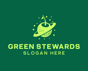 Green Golf Planet logo design