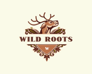 Wild Deer Antler logo design