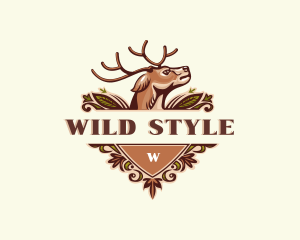 Wild Deer Antler logo design