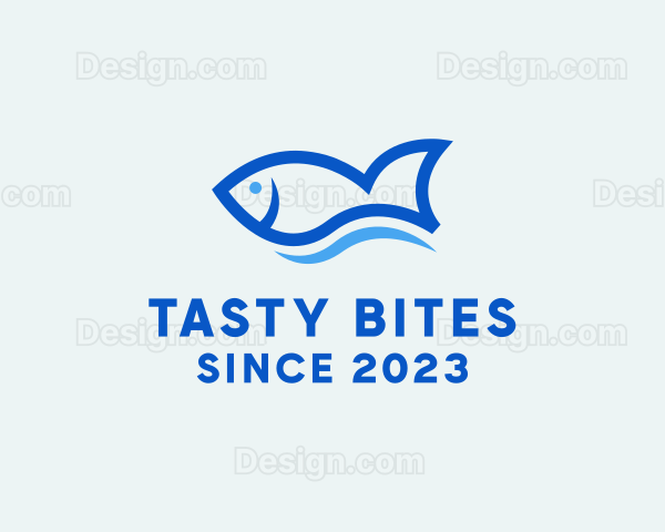Fish Ocean Seafood Logo