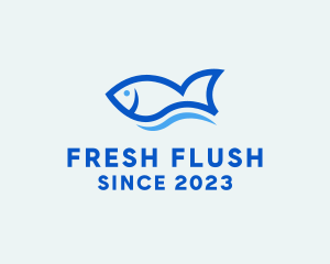 Fish Ocean Seafood logo design