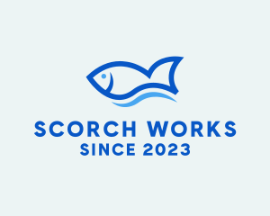 Fish Ocean Seafood logo design