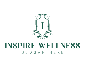 Beauty Wellness Wreath logo design