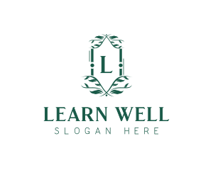 Beauty Wellness Wreath logo design