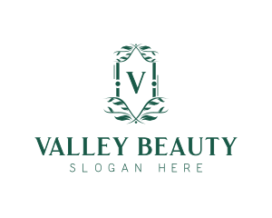 Beauty Wellness Wreath logo design