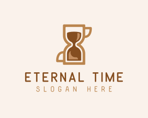 Coffee Time Hourglass logo design