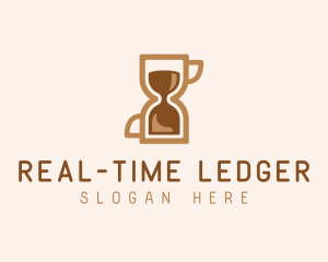 Coffee Time Hourglass logo design