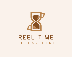 Coffee Time Hourglass logo design