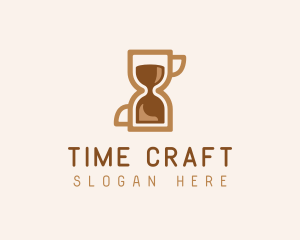 Coffee Time Hourglass logo design