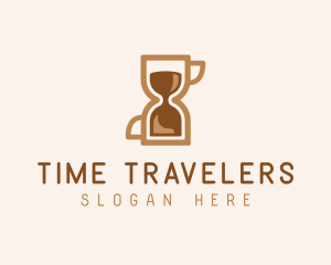 Coffee Time Hourglass logo design