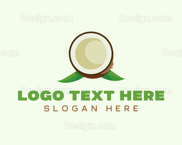 Organic Coconut Leaf Logo