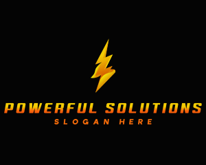 Lightning  Thunder Power logo design