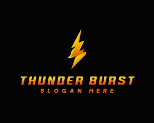 Lightning  Thunder Power logo design