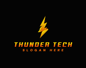 Lightning  Thunder Power logo design