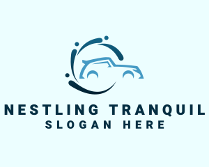 Sports Car Wash Cleaning Logo