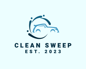 Sports Car Wash Cleaning logo design