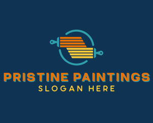 Paint Brush Painting logo design