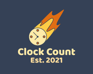 Time Clock Meteor  logo design