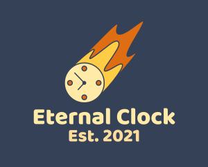 Time Clock Meteor  logo design