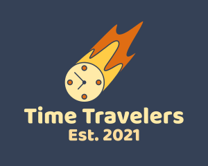 Time Clock Meteor  logo design