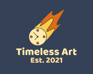 Time Clock Meteor  logo design