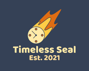 Time Clock Meteor  logo design