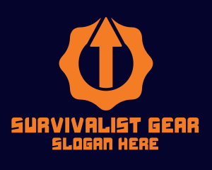 Industrial Arrow Gear logo design