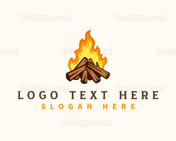 Campfire Outdoor Camping Logo