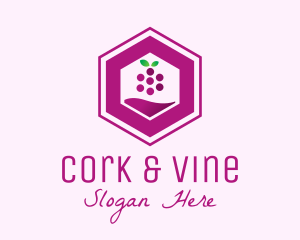 Hexagon Grape Winery logo design