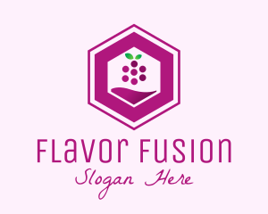 Hexagon Grape Winery logo design