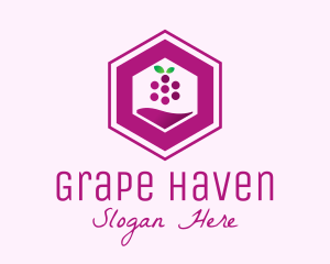 Hexagon Grape Winery logo design