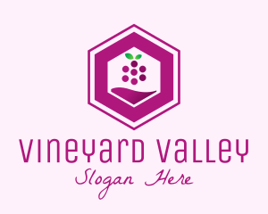 Hexagon Grape Winery logo design