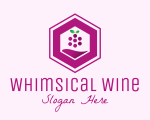 Hexagon Grape Winery logo design