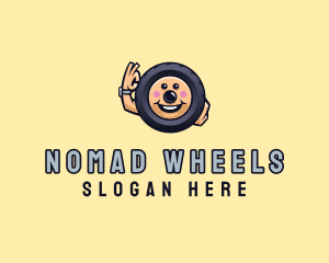 Automotive Tire Wheel logo design