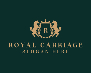 Royal Horse Shield logo design