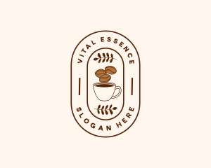 Restaurant Coffee Bean Mug logo