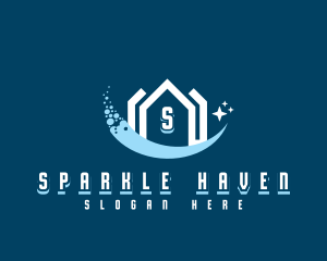 Sparkling Clean House logo design