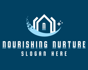 Sparkling Clean House logo design