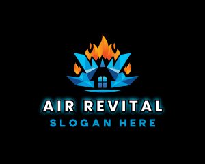 Fire Ice Air Ventilation logo design