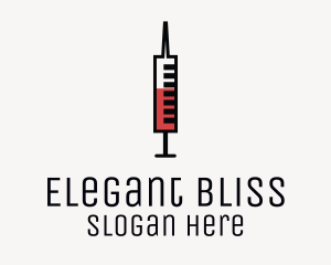 Minimalist Blood Syringe Logo