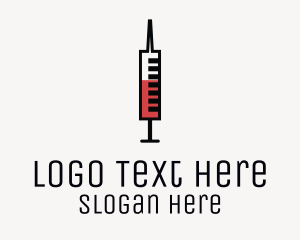 Blood - Minimalist Blood Syringe logo design
